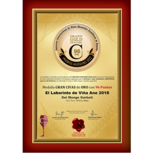 Premio CIVAS 2021 - Medalla GRAN ORO El Laberinto de Viña Ane 2018